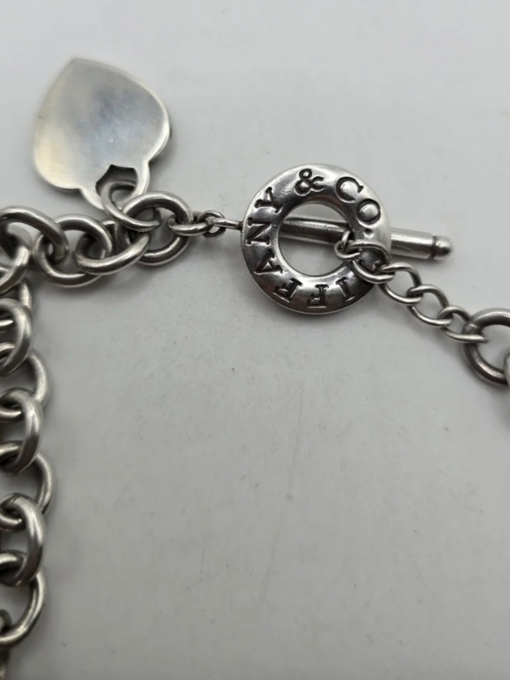 Authentic Tiffany & Co. Sterling Silver Heart Tag Toggle Necklace - Picture 2 of 4